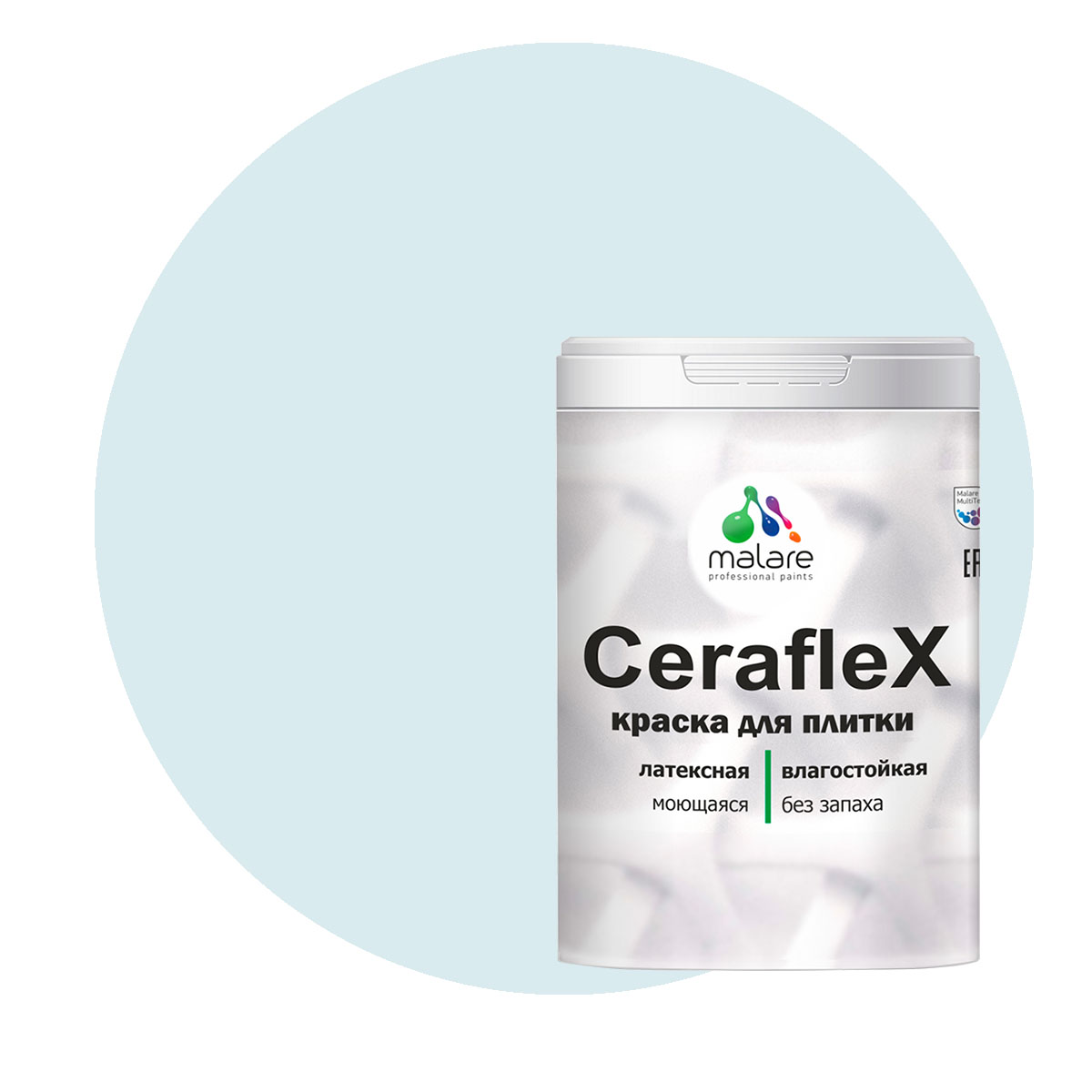 Краска Malare Ceraflex для кафельной плитки и стен в ванной, туманная лазурь, 2 кг, Серый, Ceraflex-1
Краска Malare Ceraflex для кафельной плитки и стен в ванной, туманная лазурь, 2 кг, Серый, Ceraflex-1