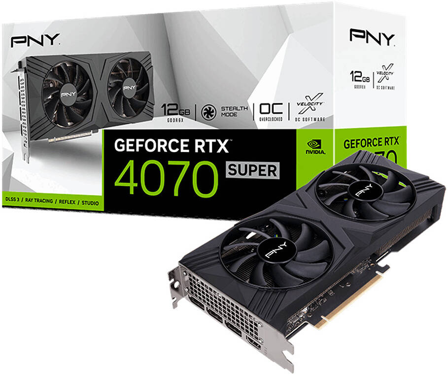 Видеокарта PNY NVIDIA GeForce RTX 4070 SUPER Verto OC 12GB (VCG4070S12DFXPB1-O), Черный, GeForce RTX 4070 SUPER Verto OC
Видеокарта PNY NVIDIA GeForce RTX 4070 SUPER Verto OC 12GB (VCG4070S12DFXPB1-O), Черный, GeForce RTX 4070 SUPER Verto OC
