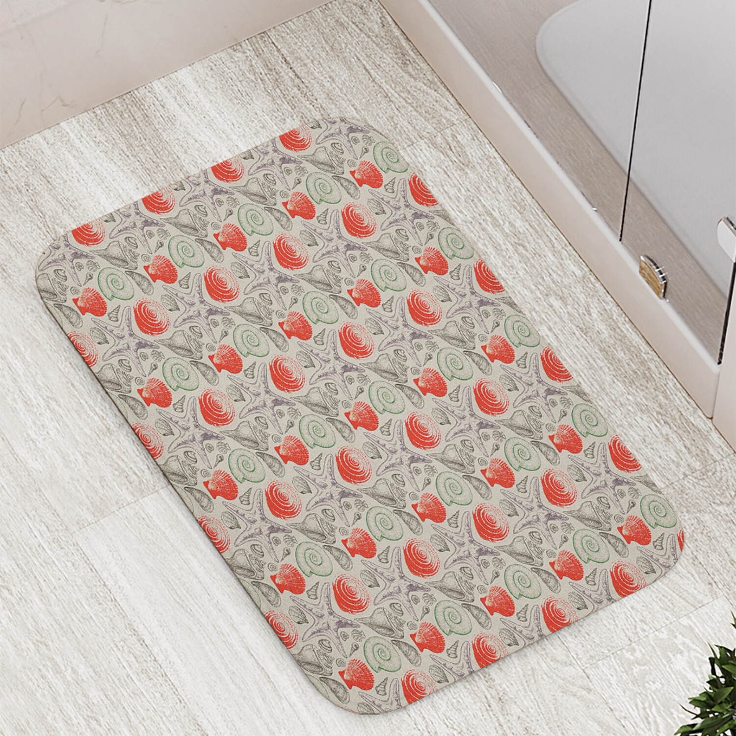 Коврик противоскользящий JoyArty "Ракушки ретро" для ванной сауны бассейна 77х52 см, Ракушки ретро 
Коврик противоскользящий JoyArty "Ракушки ретро" для ванной сауны бассейна 77х52 см, Ракушки ретро