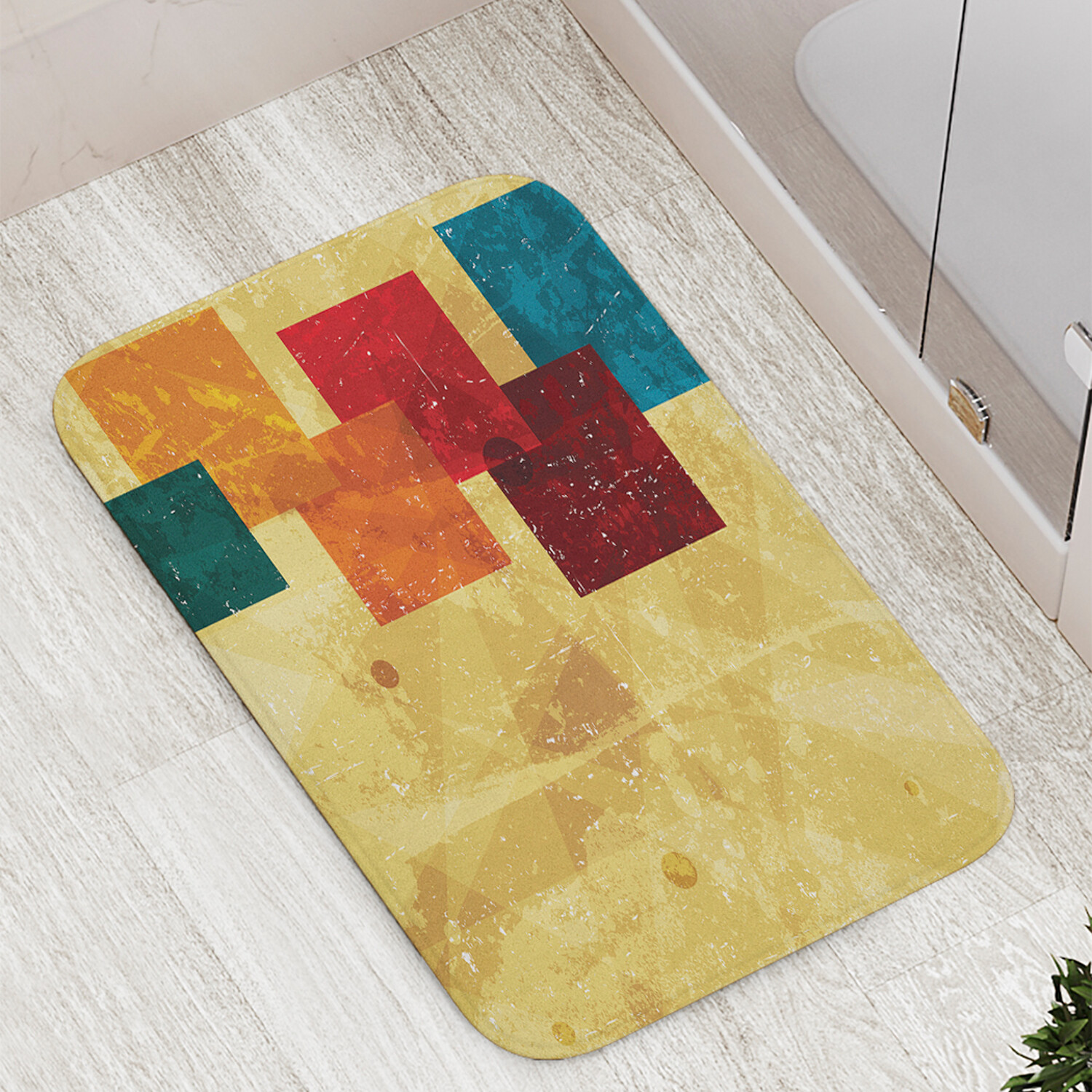 Коврик противоскользящий JoyArty "Квадраты гранж" для ванной сауны бассейна 77х52 см, Квадраты гранж 
Коврик противоскользящий JoyArty "Квадраты гранж" для ванной сауны бассейна 77х52 см, Квадраты гранж