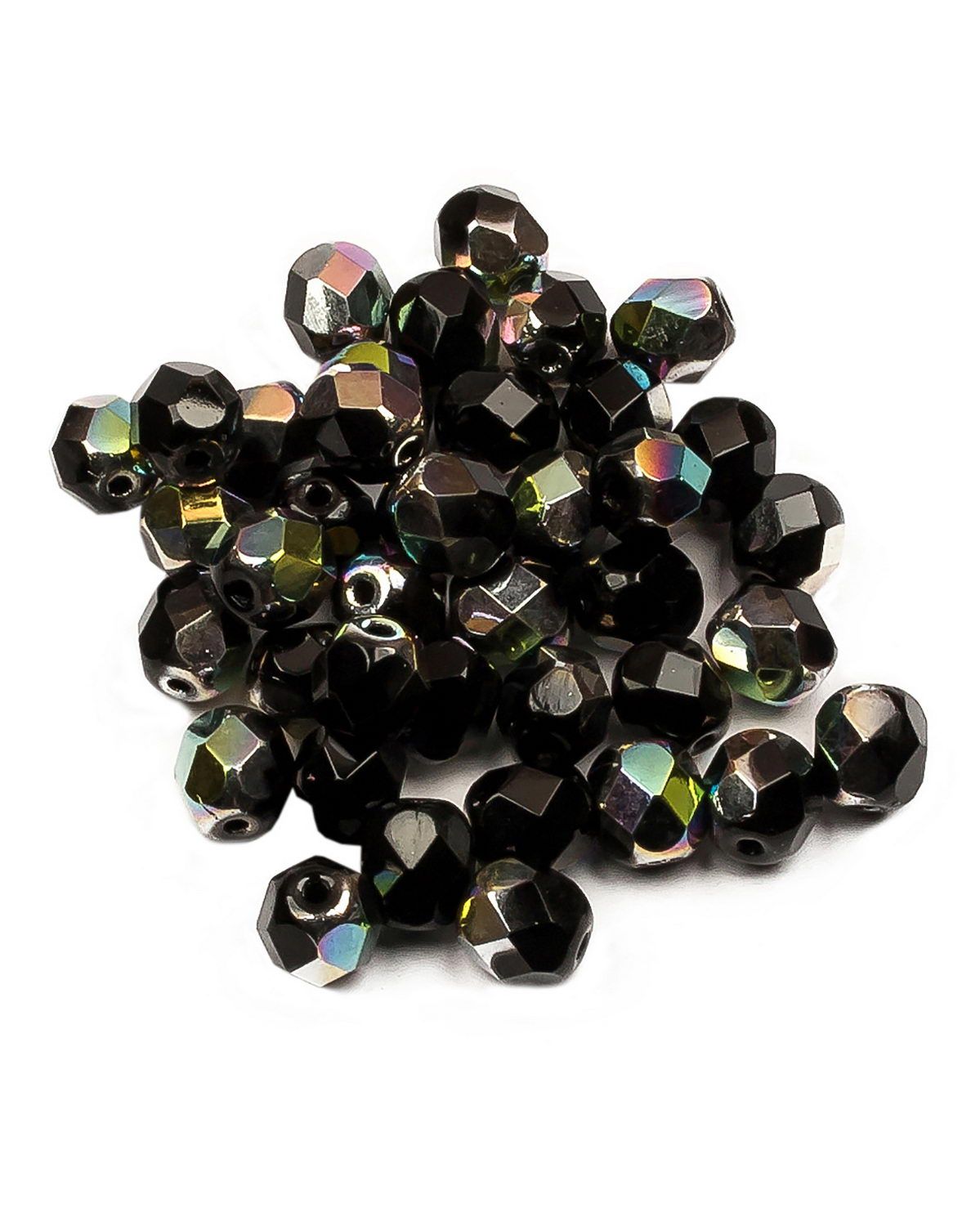Чешские бусины, Fire Polished Beads, ганеные, 6 мм, цвет: Jet Vitrail, 40шт, Черный, FP-6
Чешские бусины, Fire Polished Beads, ганеные, 6 мм, цвет: Jet Vitrail, 40шт, Черный, FP-6