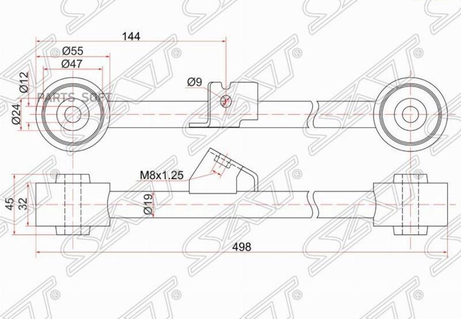 SAT Тяга задняя продольная нижняя HONDA HR-V LH
SAT Тяга задняя продольная нижняя HONDA HR-V LH