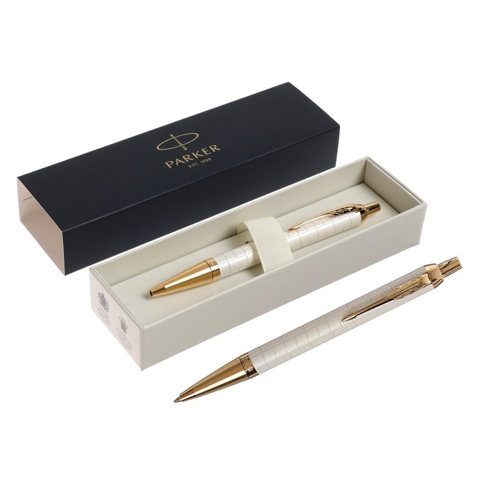 Ручка шариковая Parker Im Premium Pearl GT, чернила синие, жемчужная, подар/уп 2143643
Ручка шариковая Parker Im Premium Pearl GT, чернила синие, жемчужная, подар/уп 2143643