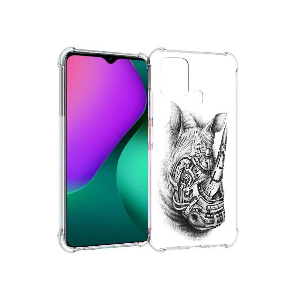 Чехол MyPads Tocco для Infinix Hot 10 Play стальной носорог, Прозрачный, Tocco 
Чехол MyPads Tocco для Infinix Hot 10 Play стальной носорог, Прозрачный, Tocco