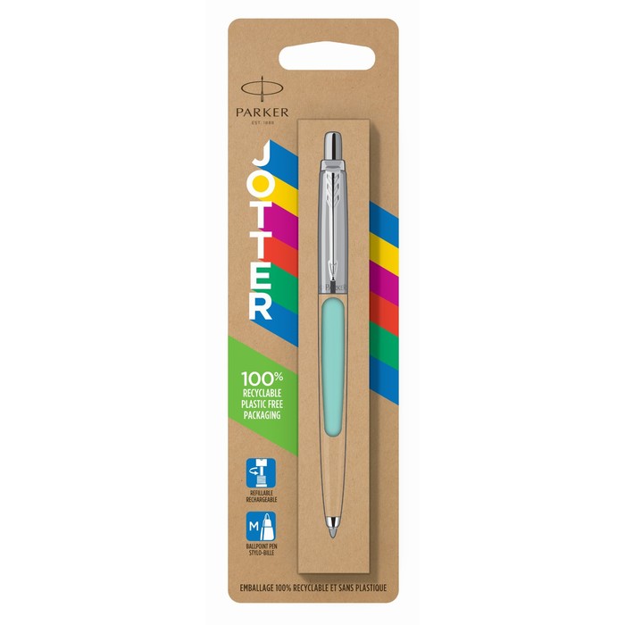 Ручка шариковая Parker JOTTER ORIGINALS PASTEL 50'S COLLECTION MINT, син, блистер 2123466
Ручка шариковая Parker JOTTER ORIGINALS PASTEL 50'S COLLECTION MINT, син, блистер 2123466