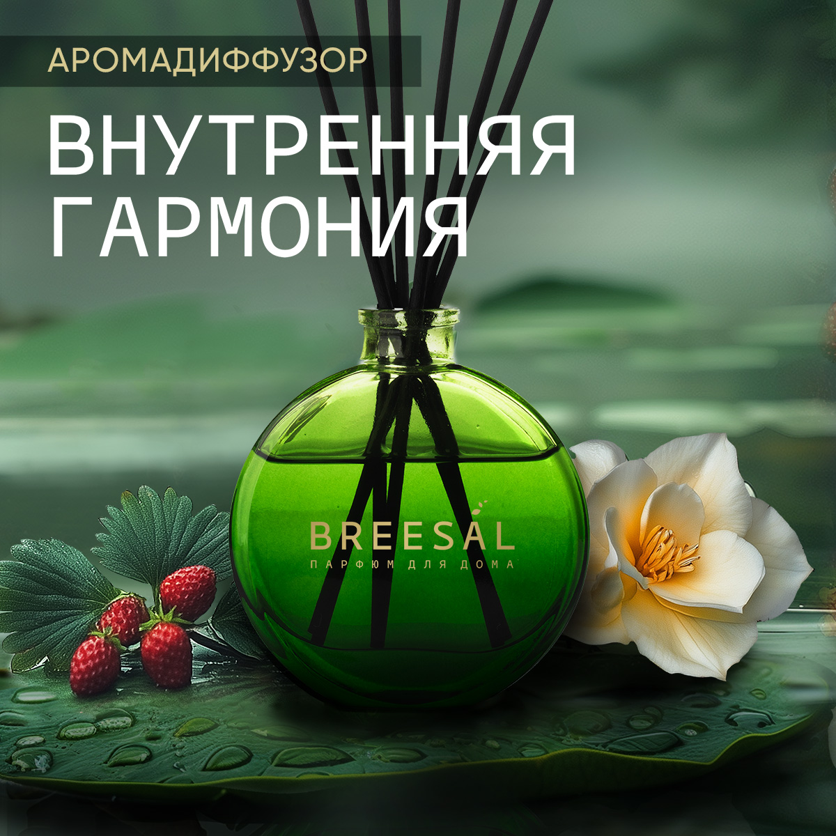 Диффузор ароматический для дома Breesal Aromatherapy Внутренняя гармония 70 мл, Arome Aromatherapy с3-3
Диффузор ароматический для дома Breesal Aromatherapy Внутренняя гармония 70 мл, Arome Aromatherapy с3-3