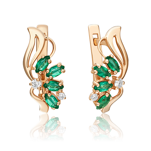 Серьги из красного золота с бриллиантом/изумрудом PLATINA jewelry 02-0385-00-106-1110-30, 02-0385-00-106-1110-30
Серьги из красного золота с бриллиантом/изумрудом PLATINA jewelry 02-0385-00-106-1110-30, 02-0385-00-106-1110-30