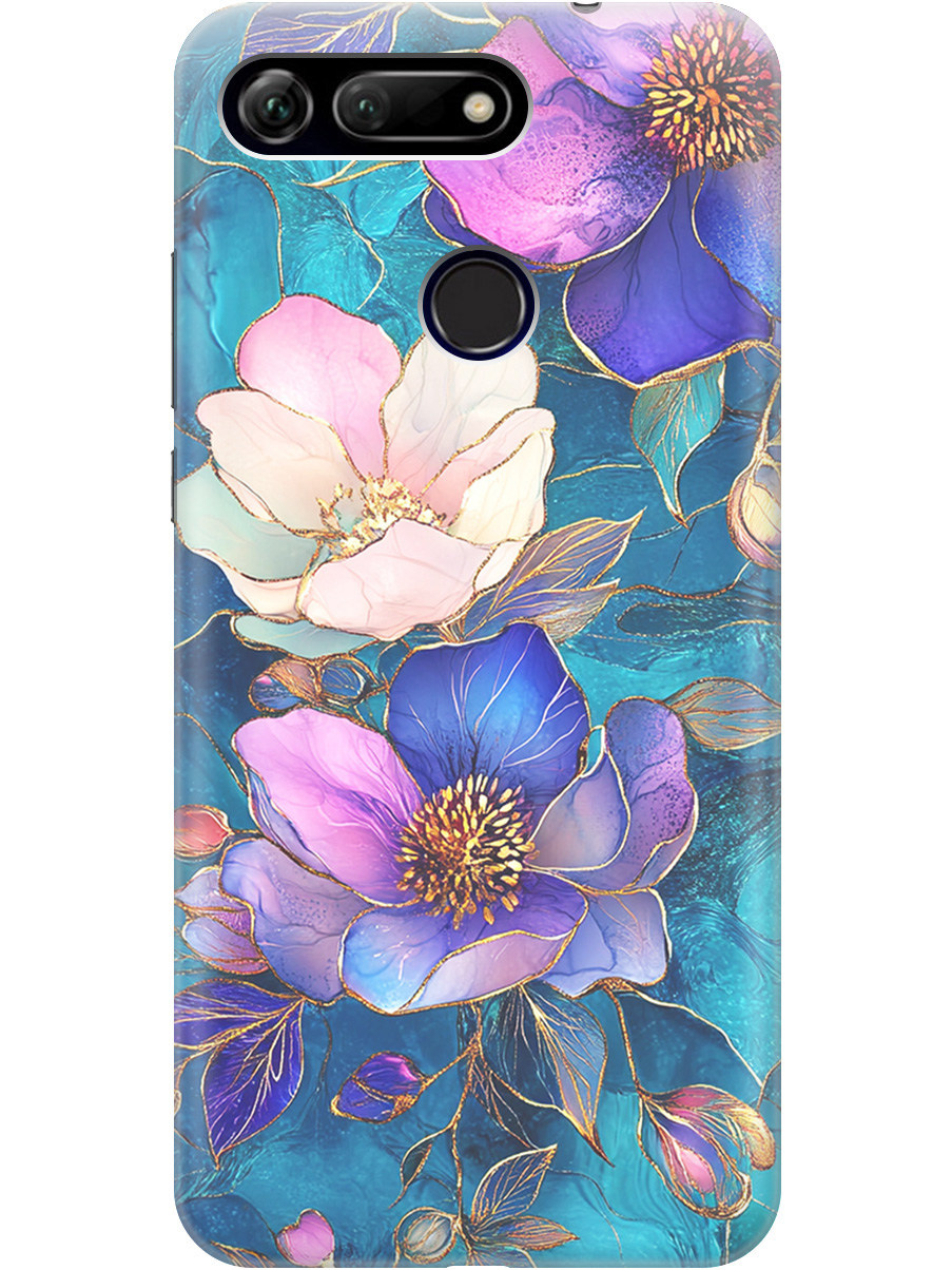 Силиконовый чехол на Honor View 20 (V20) с принтом "Фиолетовые цветы и листья", Прозрачный;белый;синий, 720257723 
Силиконовый чехол на Honor View 20 (V20) с принтом "Фиолетовые цветы и листья", Прозрачный;белый;синий, 720257723