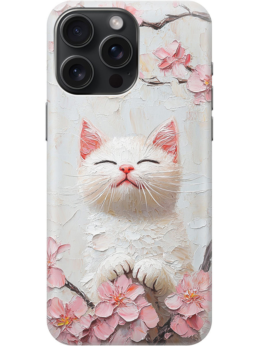 Силиконовый чехол на Apple iPhone 15 Pro Max с принтом "Котик и сакура", Прозрачный;белый;розовый, 775148112
Силиконовый чехол на Apple iPhone 15 Pro Max с принтом "Котик и сакура", Прозрачный;белый;розовый, 775148112