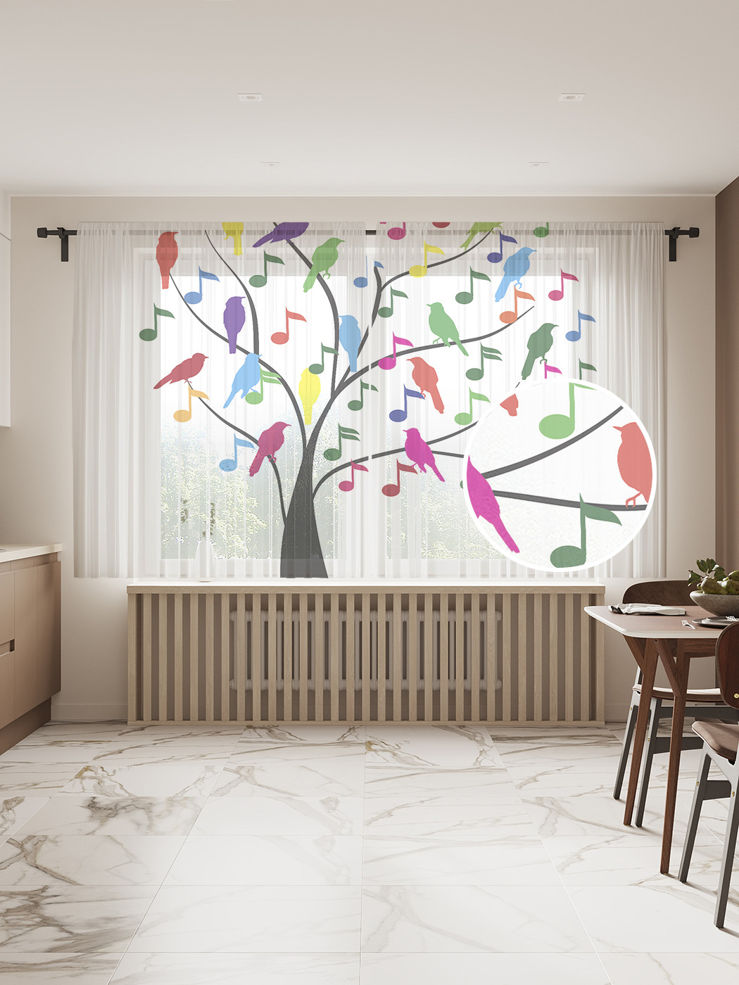 Фототюль JoyArty "Нотные ветки", 145x180 см (2 полотна со шторной лентой + 50 крючков), Нотные ветки
Фототюль JoyArty "Нотные ветки", 145x180 см (2 полотна со шторной лентой + 50 крючков), Нотные ветки