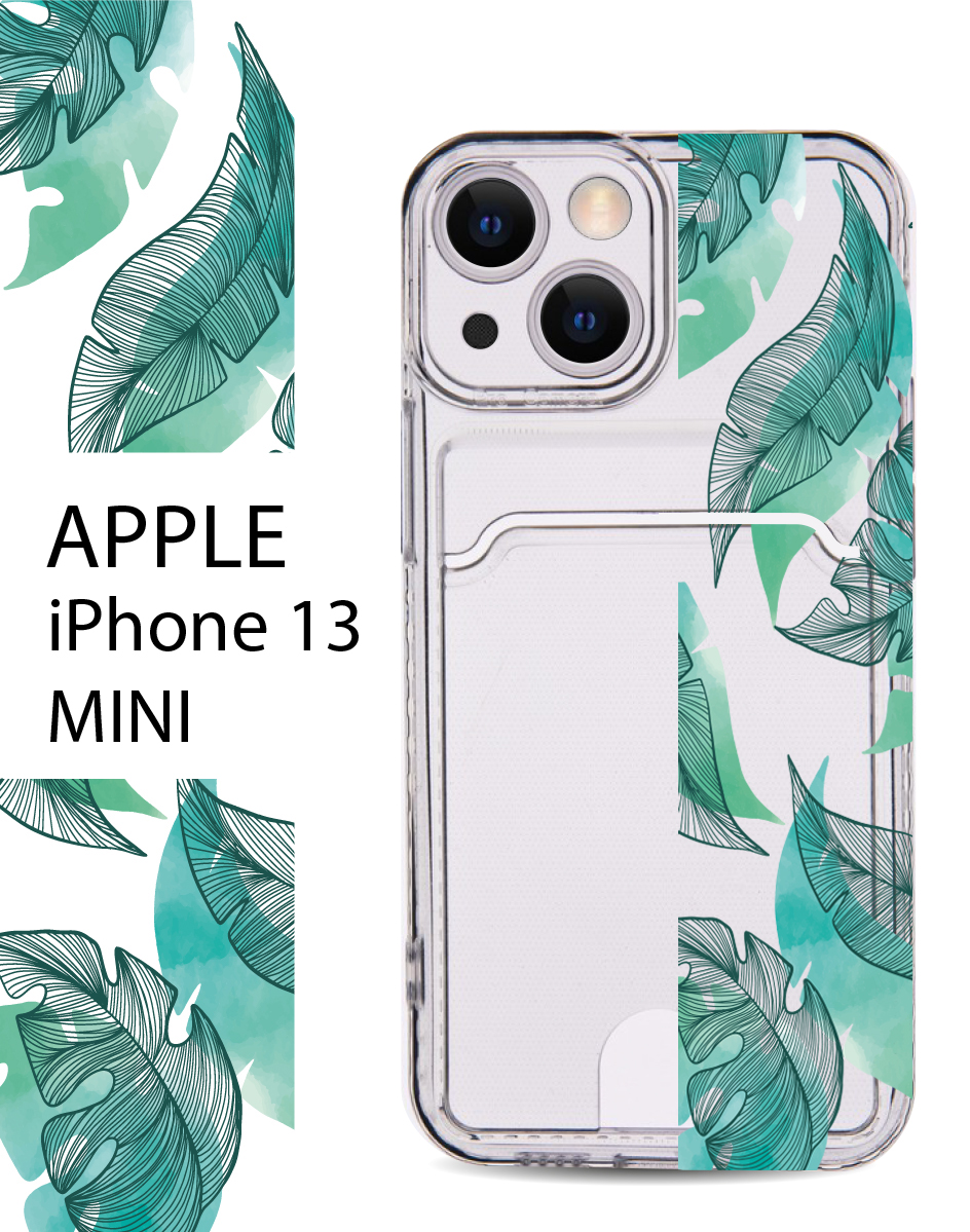 Чехол на Apple iPhone 13 Mini с карманом для банковской карты и принтом, Зеленый;черный, Apple iPhone 13 Mini
Чехол на Apple iPhone 13 Mini с карманом для банковской карты и принтом, Зеленый;черный, Apple iPhone 13 Mini
