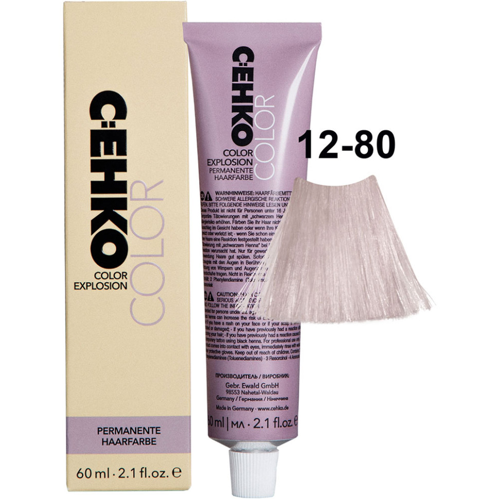 Крем-краска для волос C:ehko Color Explosion 12-80 платиново-фиолетовый блондин 60 мл, Блонд;фиолетовый
Крем-краска для волос C:ehko Color Explosion 12-80 платиново-фиолетовый блондин 60 мл, Блонд;фиолетовый