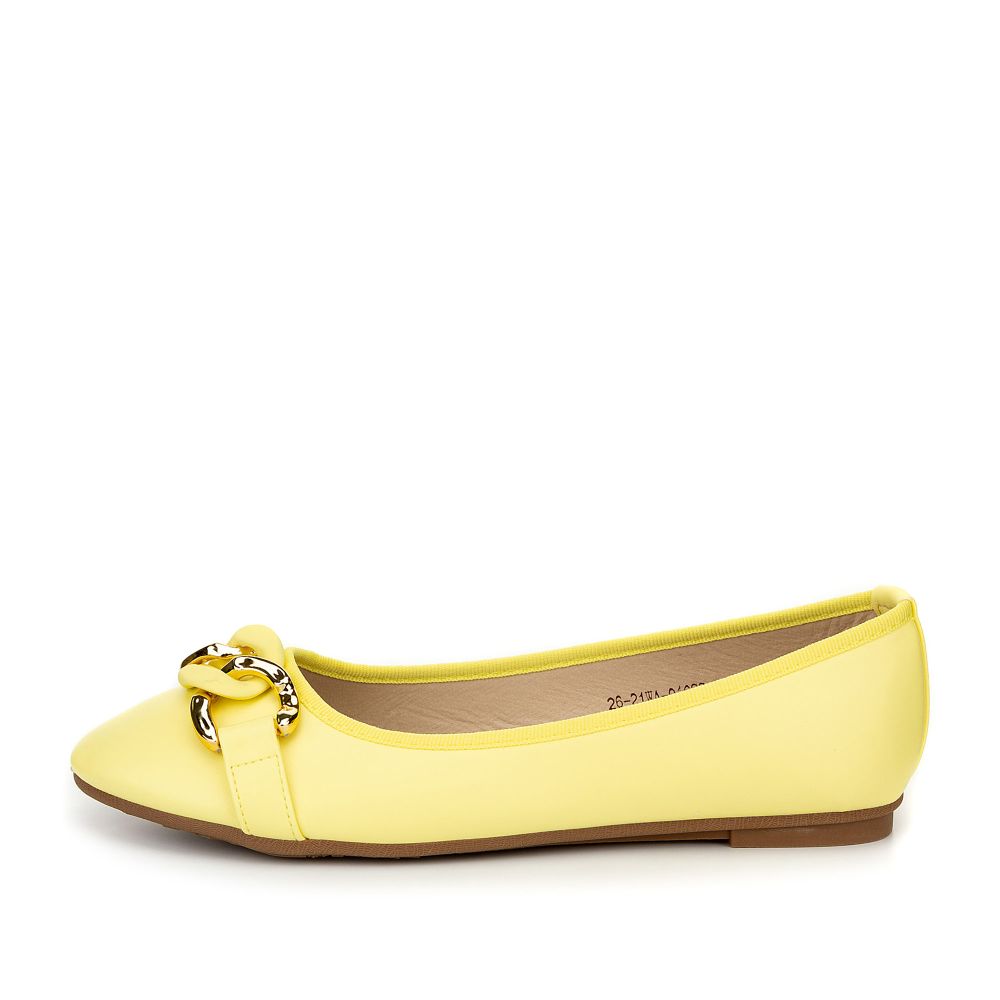 фото Балетки женские instreet 26-21wa-016ss желтые 40 ru