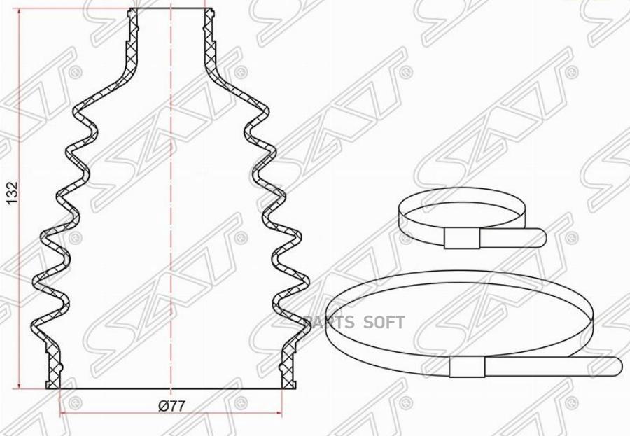 SAT C-1156 Пыльник шруса наружный TOYOTA FIELDER 06-12/PREMIO/ALLION ZRT26# 07-10 2 хомута
SAT C-1156 Пыльник шруса наружный TOYOTA FIELDER 06-12/PREMIO/ALLION ZRT26# 07-10 2 хомута