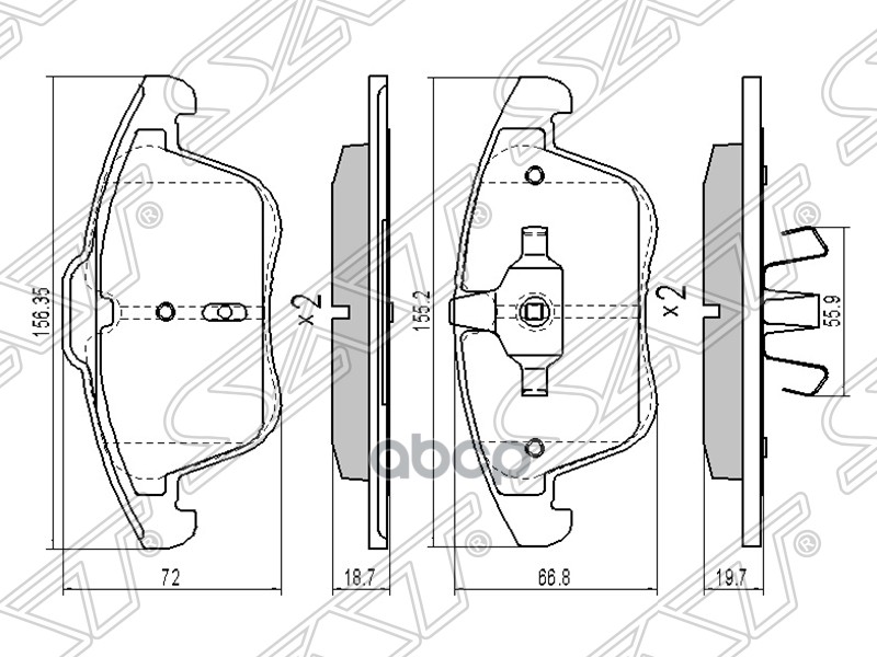 Колодки Тормозные Перед Ford Mondeo 07-14/Freelander Ii 06-14/Volvo S60/Xc70 07- Sat арт.
Колодки Тормозные Перед Ford Mondeo 07-14/Freelander Ii 06-14/Volvo S60/Xc70 07- Sat арт.
