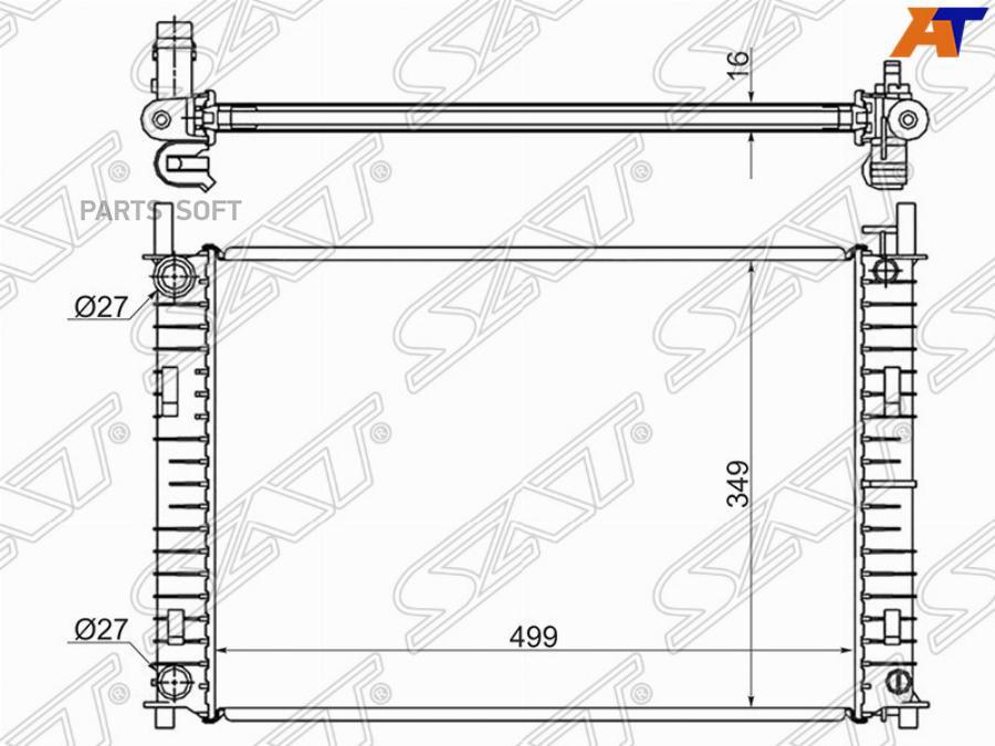 Радиатор Ford Fiesta 02-05 / Fusion 02-12 / Mazda Demio 02-07 / Mazda2 02-07 Sat FD0008-1
Радиатор Ford Fiesta 02-05 / Fusion 02-12 / Mazda Demio 02-07 / Mazda2 02-07 Sat FD0008-1