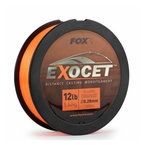 Леска Fox Exocet Mono Fluoro Orange 1000m 0,28mm 12lb/5.44kg 2021, Fox Exocet Mono Fluoro
Леска Fox Exocet Mono Fluoro Orange 1000m 0,28mm 12lb/5.44kg 2021, Fox Exocet Mono Fluoro