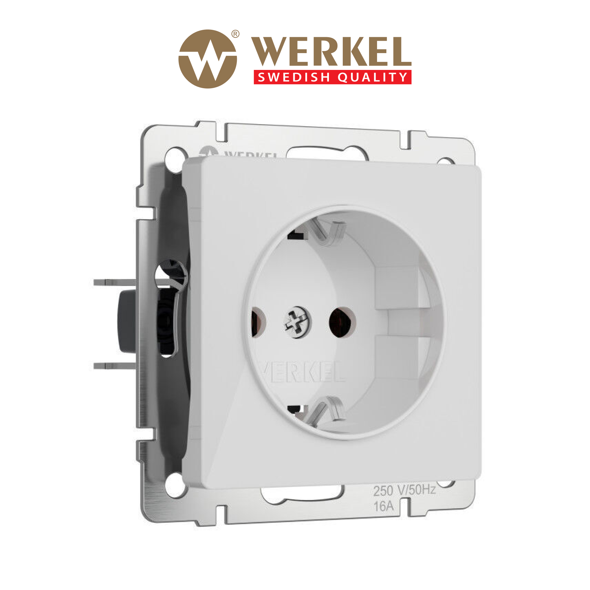 Встраиваемая розетка с заземлением Werkel W1171041 16А акрил белый, Розетка с заземлением
Встраиваемая розетка с заземлением Werkel W1171041 16А акрил белый, Розетка с заземлением