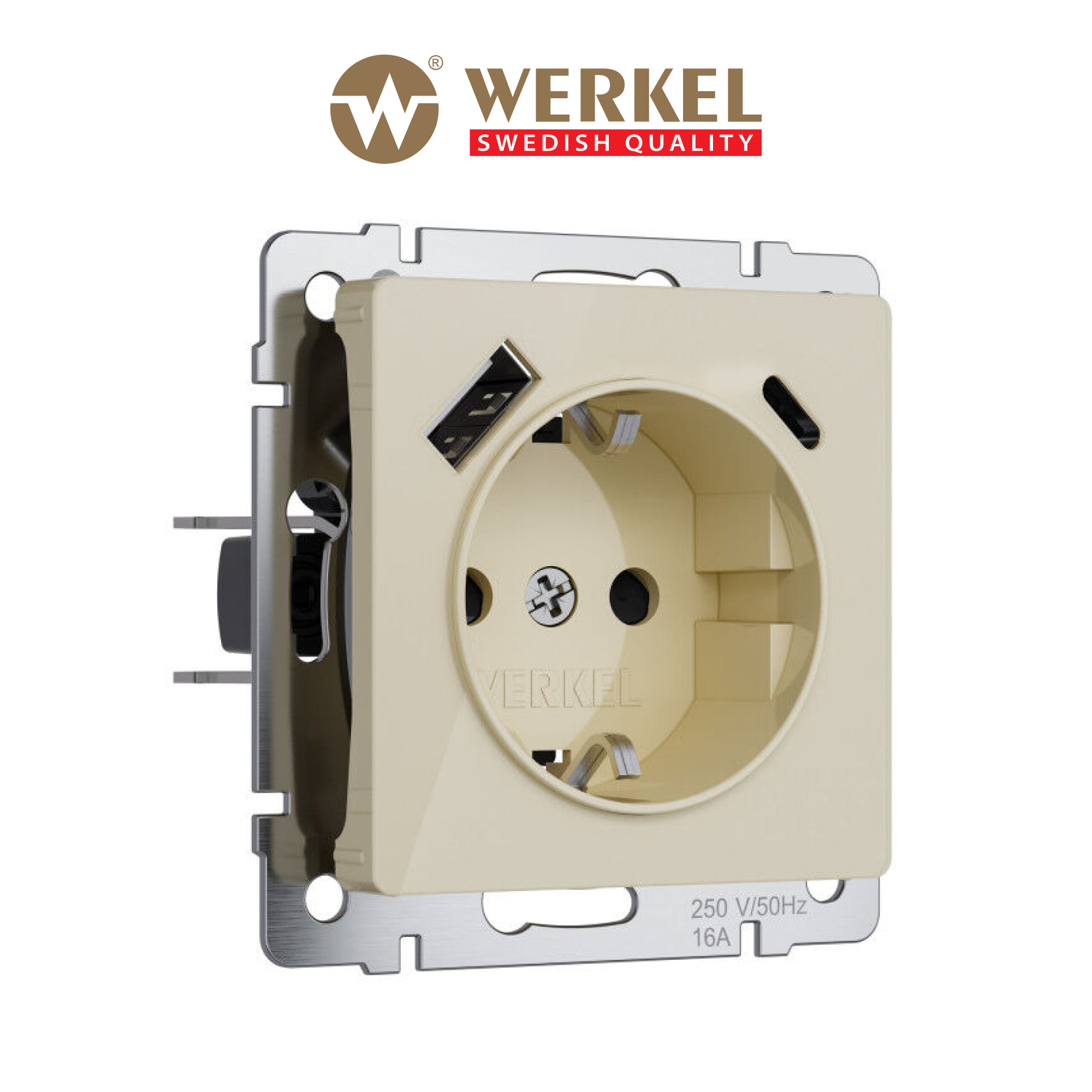 Встр. розетка с заземлением, шторками и USB тип A+C Werkel W1171743 16 А акрил айвори, Бежевый, Розетка с заземлением, шторками и USB тип A+C
Встр. розетка с заземлением, шторками и USB тип A+C Werkel W1171743 16 А акрил айвори, Бежевый, Розетка с заземлением, шторками и USB тип A+C