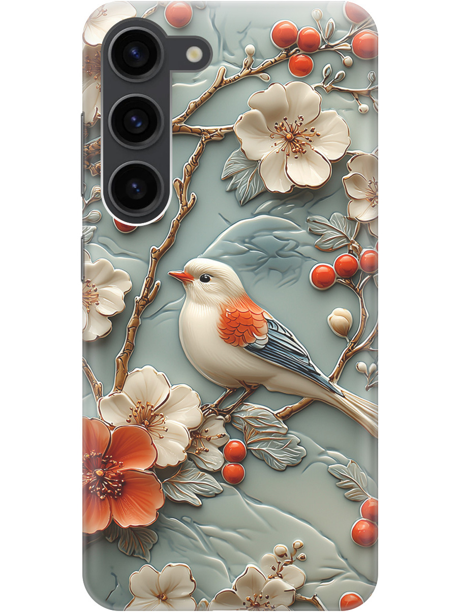 Силиконовый чехол на Samsung Galaxy S23 с принтом "Птичка и рябина", Прозрачный;белый;красный, 767959523
Силиконовый чехол на Samsung Galaxy S23 с принтом "Птичка и рябина", Прозрачный;белый;красный, 767959523