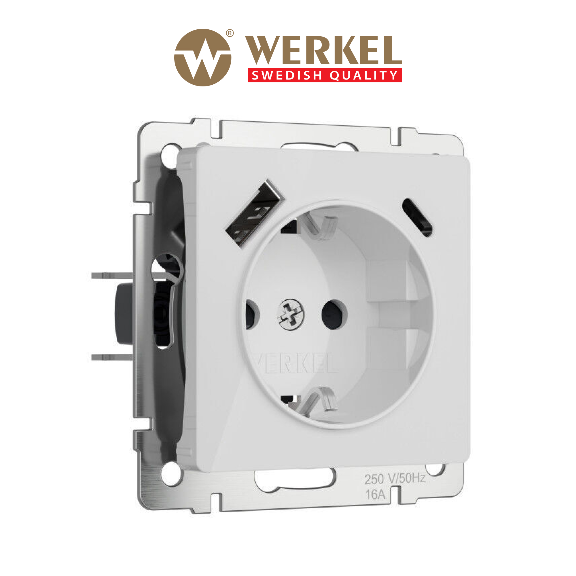 Встр. розетка с заземлением, шторками и USB тип A+C Werkel W1171741 16А акрил белый, Розетка с заземлением, шторками и USB тип A+C
Встр. розетка с заземлением, шторками и USB тип A+C Werkel W1171741 16А акрил белый, Розетка с заземлением, шторками и USB тип A+C
