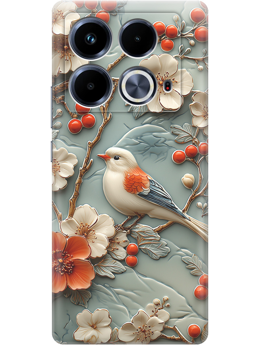 Силиконовый чехол на Infinix Note 40 с принтом "Птичка и рябина", Прозрачный;белый;красный, 782626423
Силиконовый чехол на Infinix Note 40 с принтом "Птичка и рябина", Прозрачный;белый;красный, 782626423