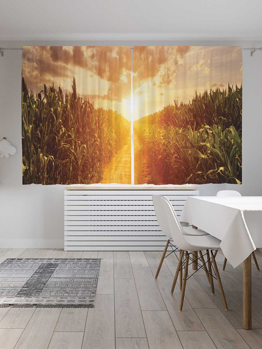 Классические шторы JoyArty "Кукурузный закат", серия Oxford DeLux, 2 полотна 145x180 см, Кукурузный закат
Классические шторы JoyArty "Кукурузный закат", серия Oxford DeLux, 2 полотна 145x180 см, Кукурузный закат