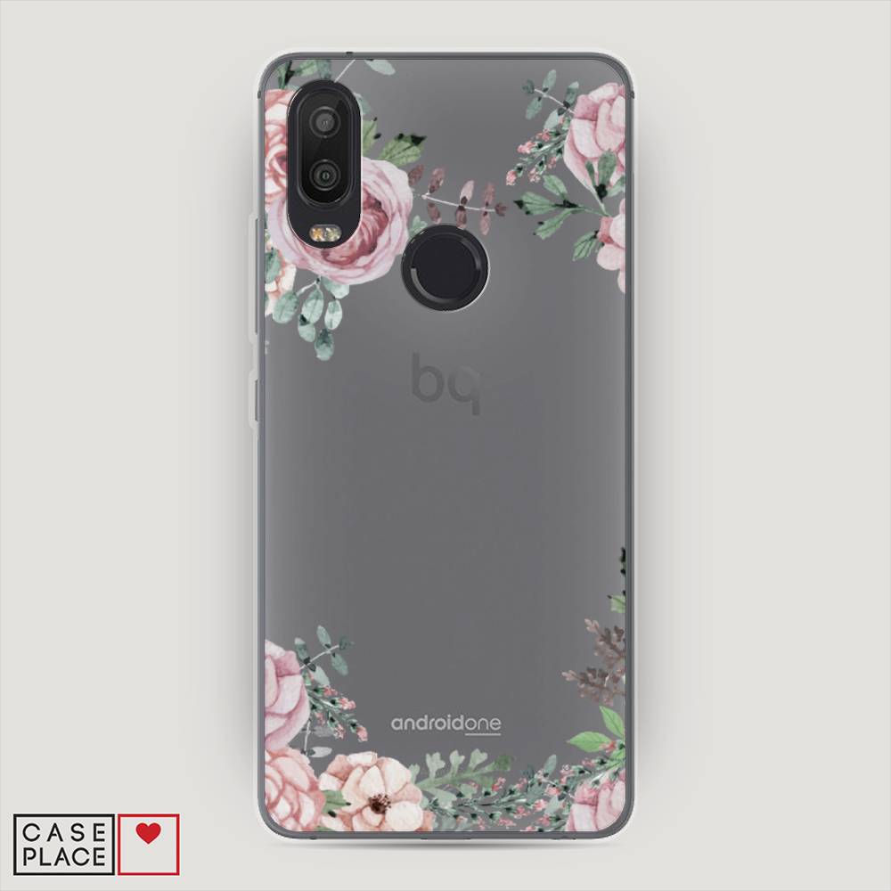 фото Чехол awog "нежные розы акварель" для bq aquarius x2 pro