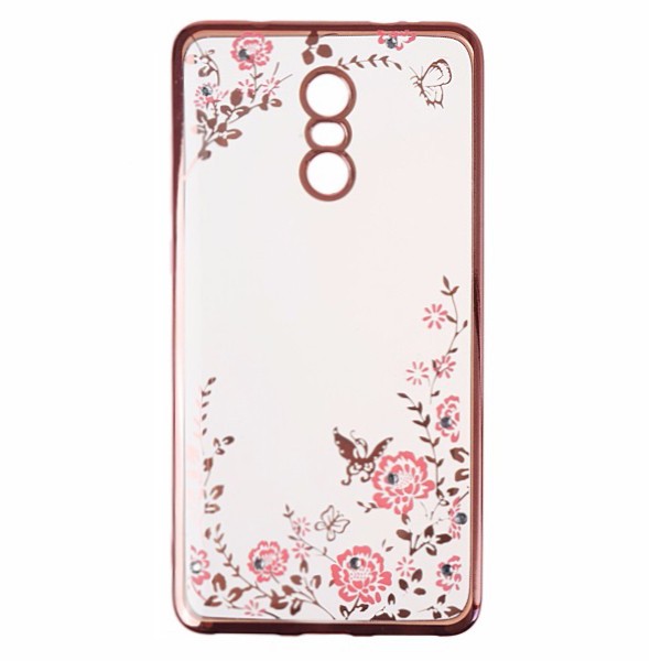 фото Чехол epik для xiaomi redmi pro (розовый золотой/розовые цветы)
