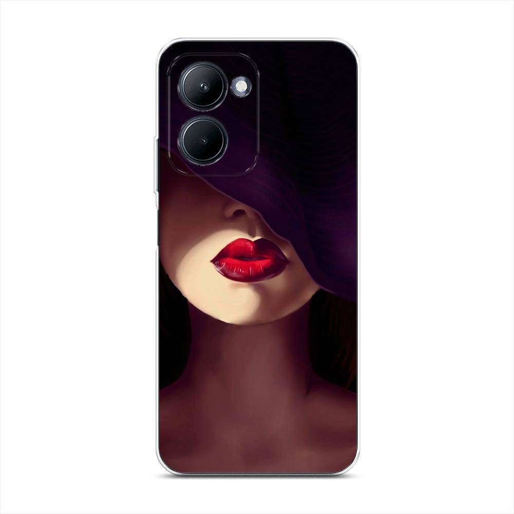 фото Чехол awog на realme c33 "красные губы"
