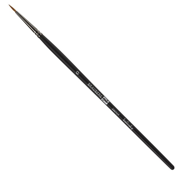 Кисть художественная BRAUBERG ART CLASSIC, колонок, круглая, № 0, короткая ручка, 5 шт, Черный, 200929.319555
Кисть художественная BRAUBERG ART CLASSIC, колонок, круглая, № 0, короткая ручка, 5 шт, Черный, 200929.319555