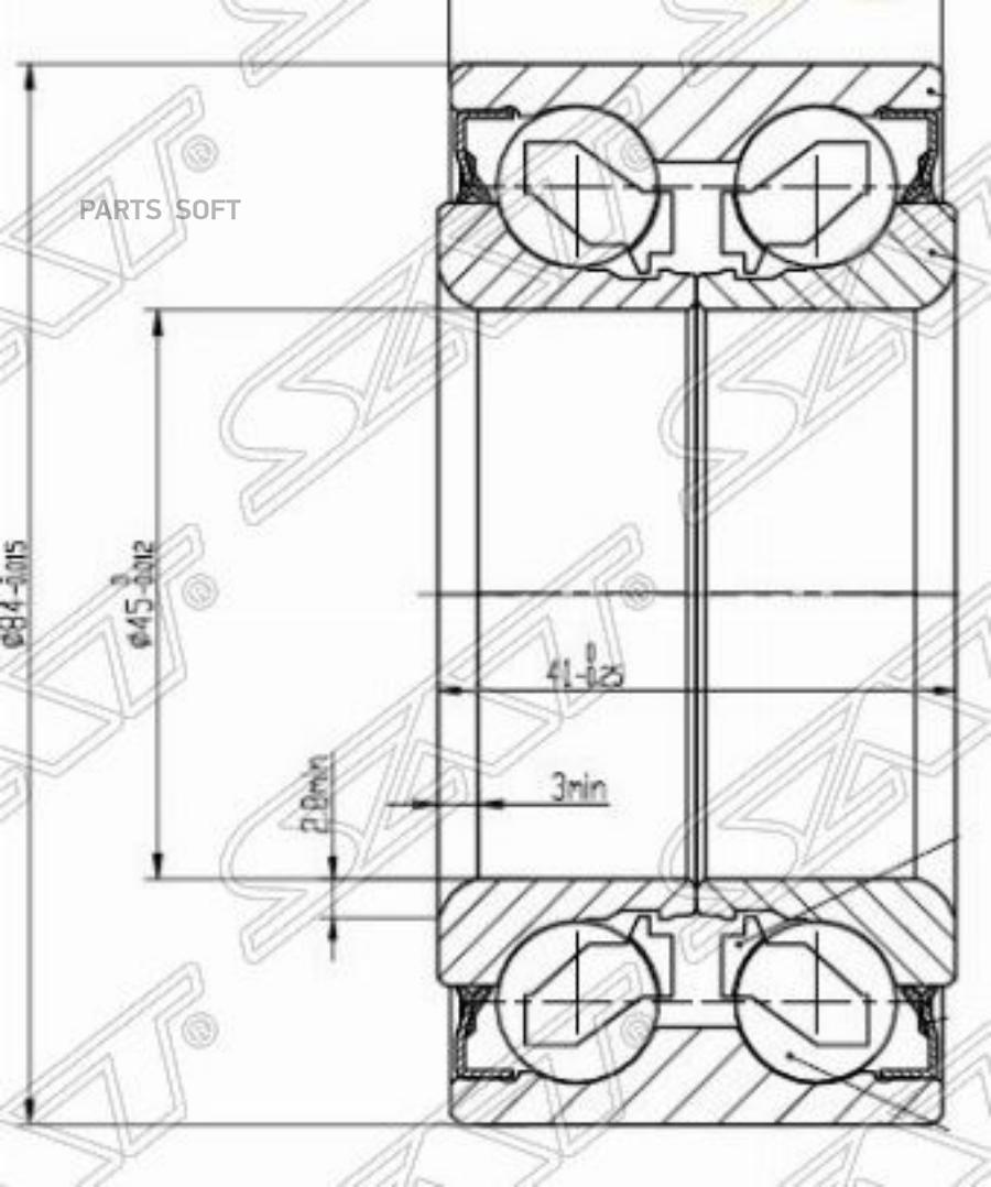 SAT Подшипник перед ступицы HYUNDAI SANTA FE/SONATA /KIA SPORTAGE 04-/MMC SIGMA/RVR 91-97
SAT Подшипник перед ступицы HYUNDAI SANTA FE/SONATA /KIA SPORTAGE 04-/MMC SIGMA/RVR 91-97