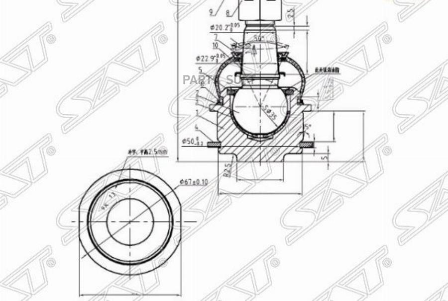 Шаровая Нижняя Toyota Land Cruiser 200/Sequoia/Tundra/Lexus Lx570 07- Sat арт. ST-43330-60
Шаровая Нижняя Toyota Land Cruiser 200/Sequoia/Tundra/Lexus Lx570 07- Sat арт. ST-43330-60