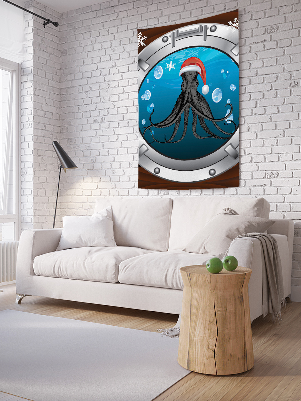 Вертикальное фотопанно на стену JoyArty Празничный осминог в илюминаторе 150x200 см, Празничный осминог в илюминаторе
Вертикальное фотопанно на стену JoyArty Празничный осминог в илюминаторе 150x200 см, Празничный осминог в илюминаторе