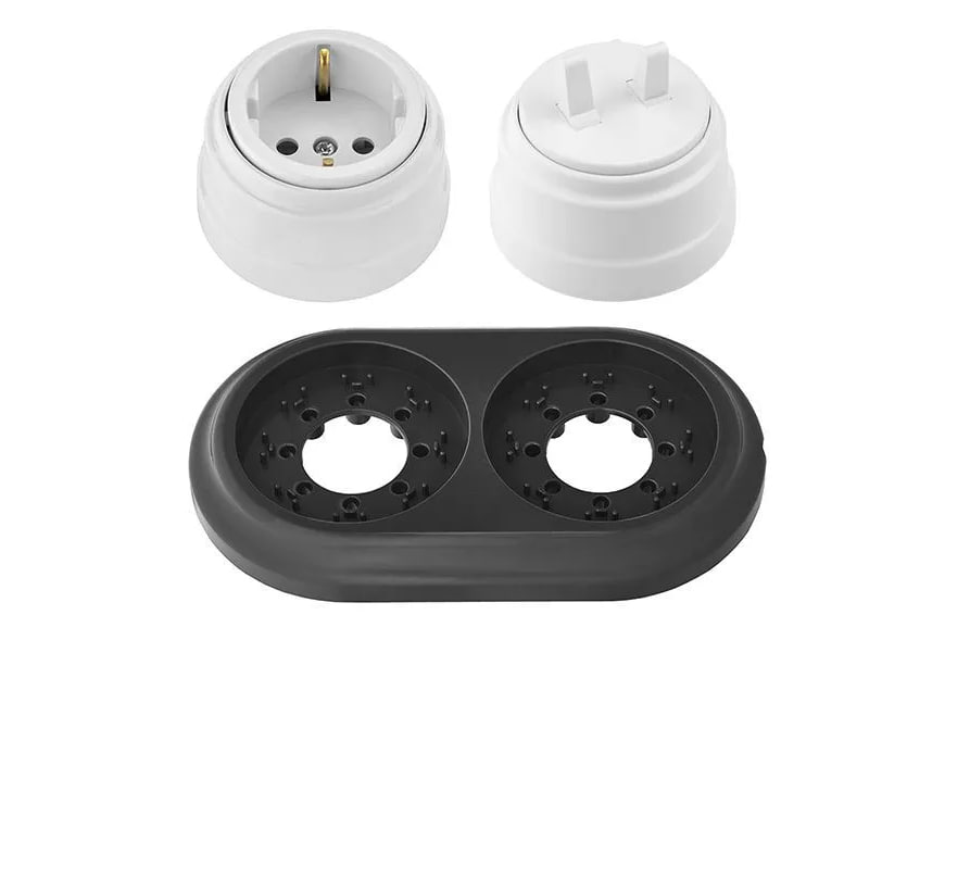 Розетка Bylectrica Ретро 11195 с заземлением + выкл. 2-кл. + рамка 2-мест., белый/черный, Комплект
Розетка Bylectrica Ретро 11195 с заземлением + выкл. 2-кл. + рамка 2-мест., белый/черный, Комплект