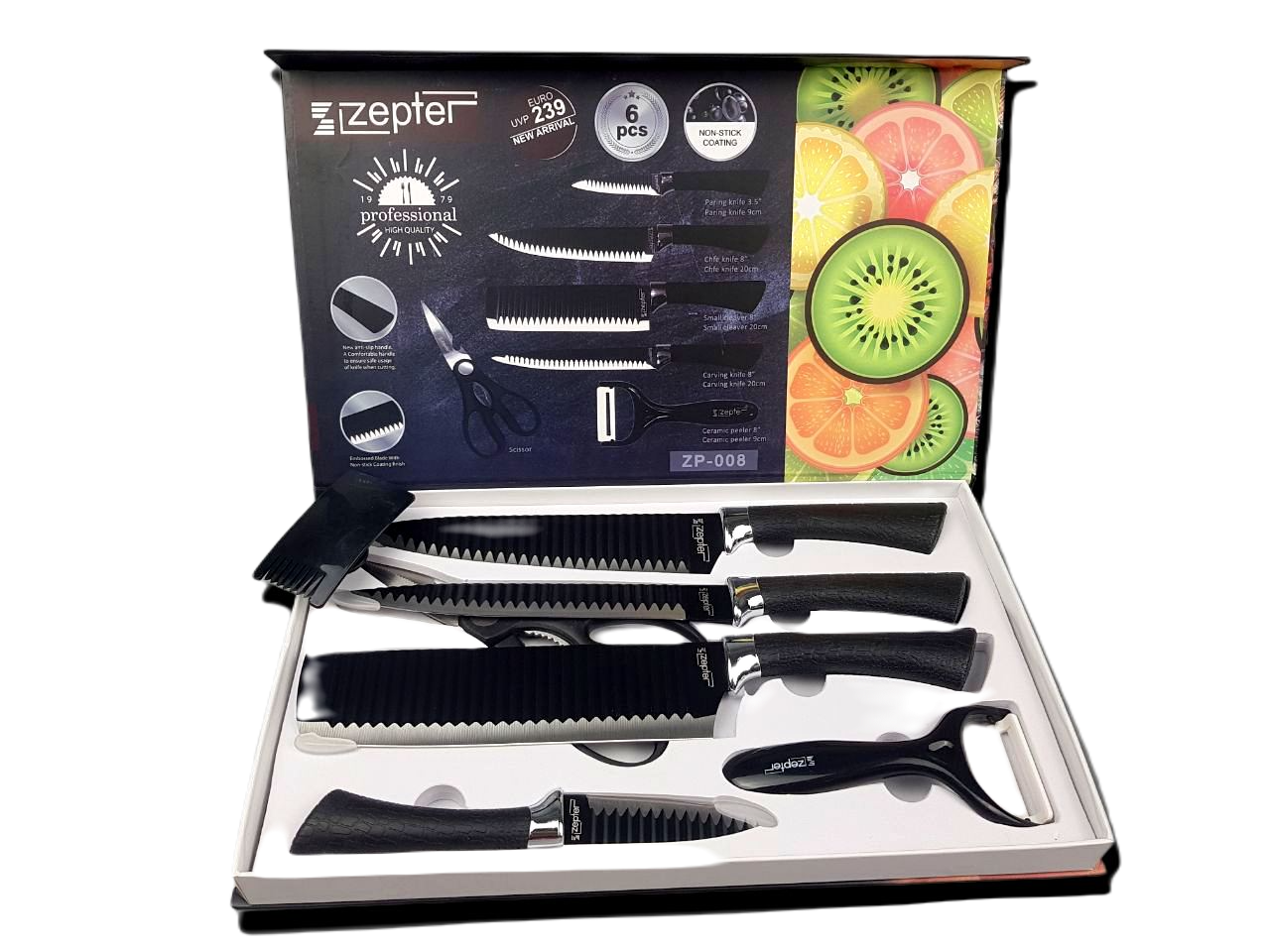 Набор кухонных ножей из 7 предметов в комплекте, в подарочной коробке, 7 
Набор кухонных ножей из 7 предметов в комплекте, в подарочной коробке, 7