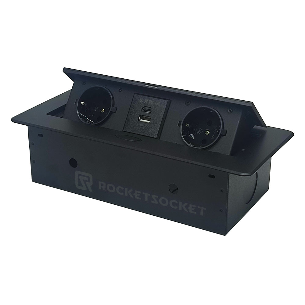 Розетка горизонтальная выдвижная 2 Euro 16A, USB type A+C с блоком 18W RocketSocket, AM-ARL-2EU
Розетка горизонтальная выдвижная 2 Euro 16A, USB type A+C с блоком 18W RocketSocket, AM-ARL-2EU