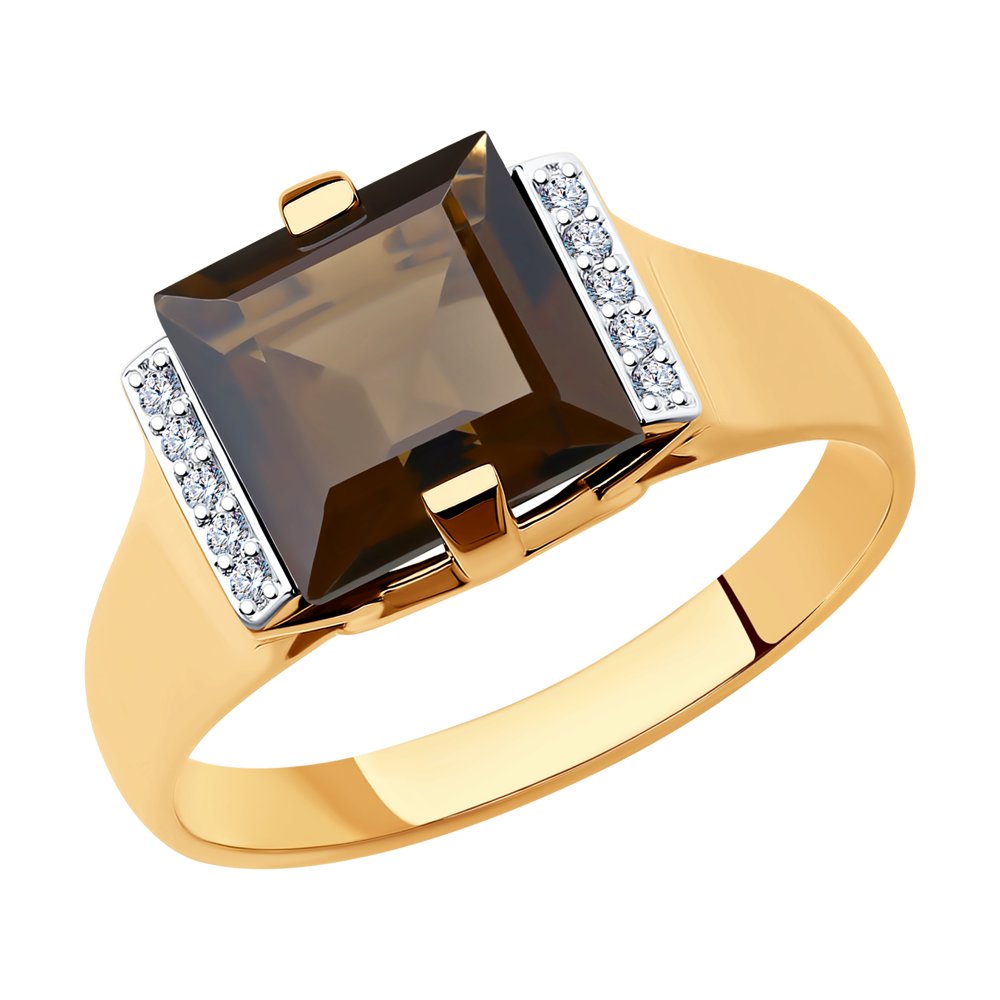 Кольцо из золота р. SOKOLOV 715175, фианит\раухтопаз, 715175
Кольцо из золота р. SOKOLOV 715175, фианит\раухтопаз, 715175