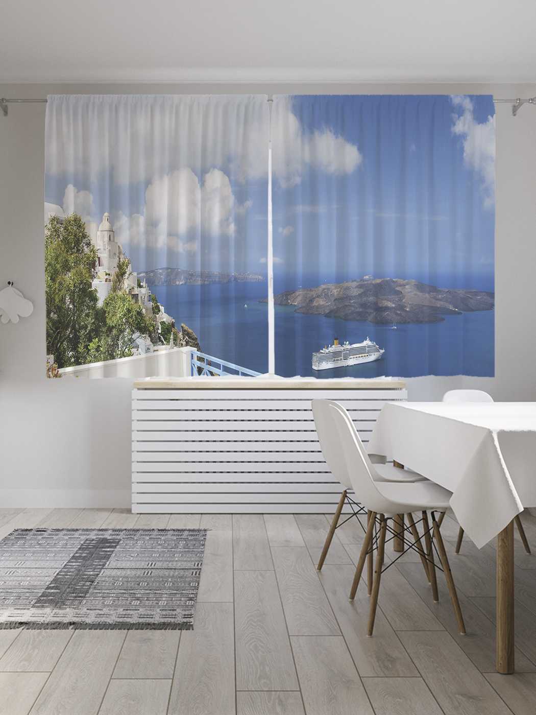 Классические шторы JoyArty "Море с высоты", серия Oxford DeLux, 2 полотна 145x180 см, Море с высоты 
Классические шторы JoyArty "Море с высоты", серия Oxford DeLux, 2 полотна 145x180 см, Море с высоты