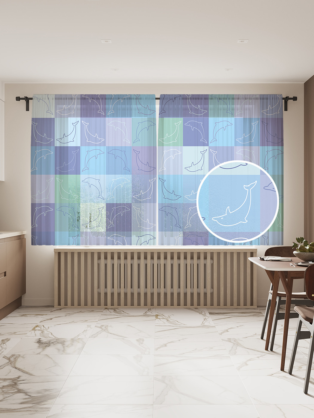 Фототюль JoyArty "Квадраты с дельфинами" 145x180см, 2 полотна, лента, 50 крючков, Квадраты с дельфинами
Фототюль JoyArty "Квадраты с дельфинами" 145x180см, 2 полотна, лента, 50 крючков, Квадраты с дельфинами