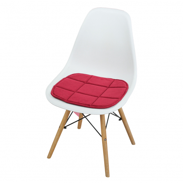 фото Подушка на стул из микровелюра chiedocover, 39х40, бордовая