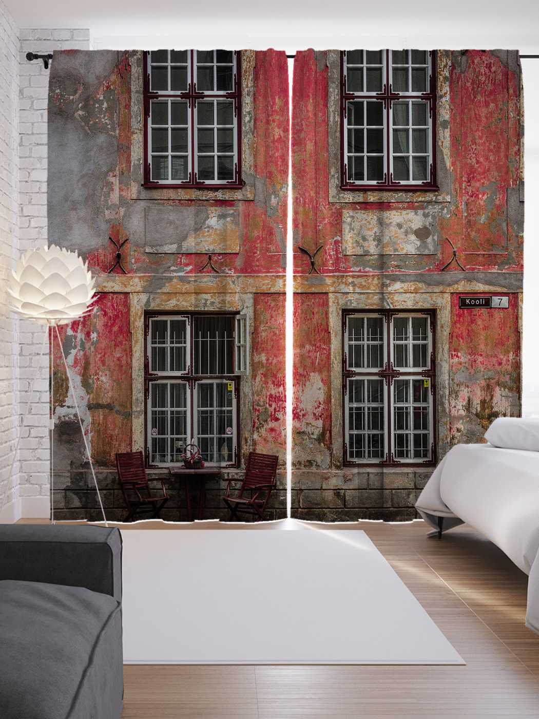 фото Шторы joyarty с фотопечатью "старые улочки" из сатена, 290х265 см