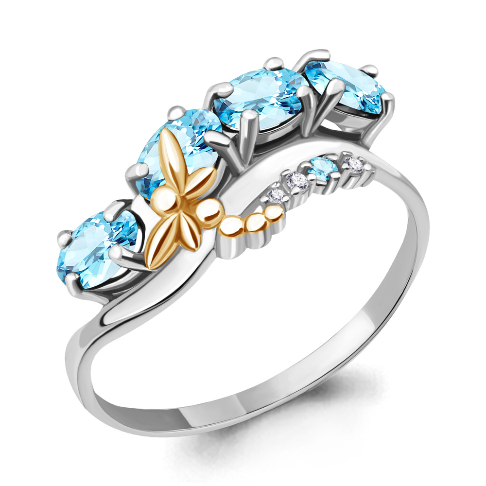 фото Кольцо из серебра с топазом р. 16,5 aquamarine 6572002а_925_р