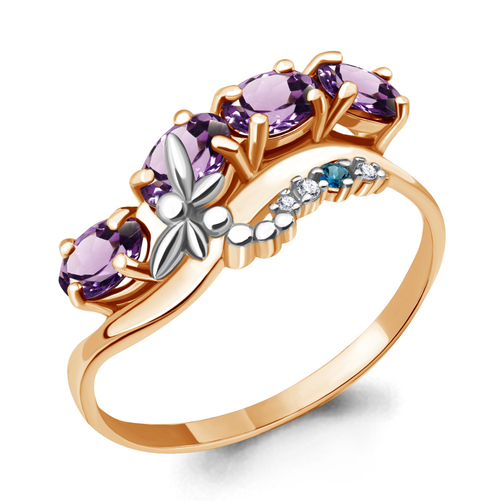 фото Кольцо из серебра с топазом р. 17 aquamarine 6572032а_925_з