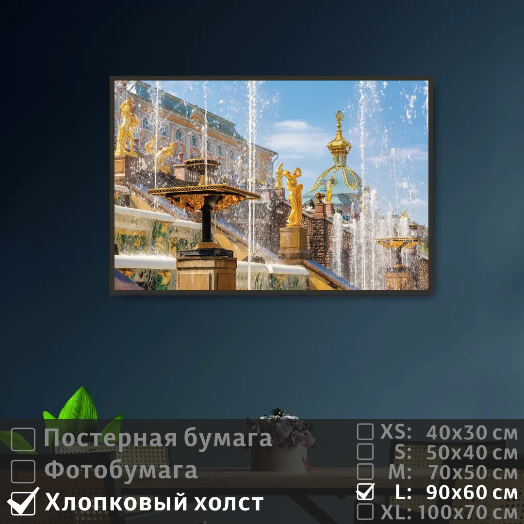 Постер на холсте ПолиЦентр Петергофский дворец в санкт петербурге 90х60 см, ПетергофскийДворецВСанктПетербурге
Постер на холсте ПолиЦентр Петергофский дворец в санкт петербурге 90х60 см, ПетергофскийДворецВСанктПетербурге