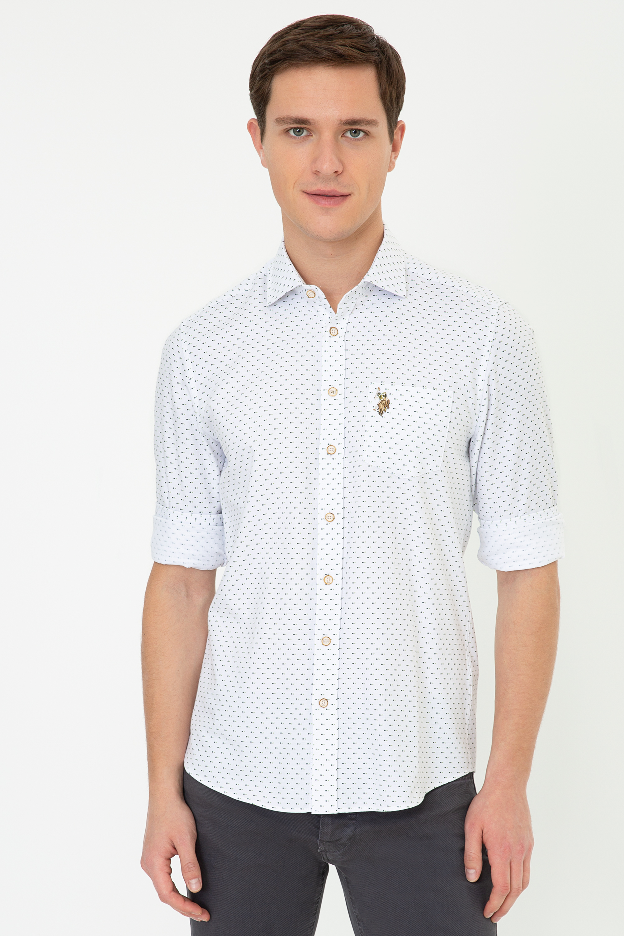 фото Рубашка мужская u.s. polo assn. g081sz0040minas бежевая m
