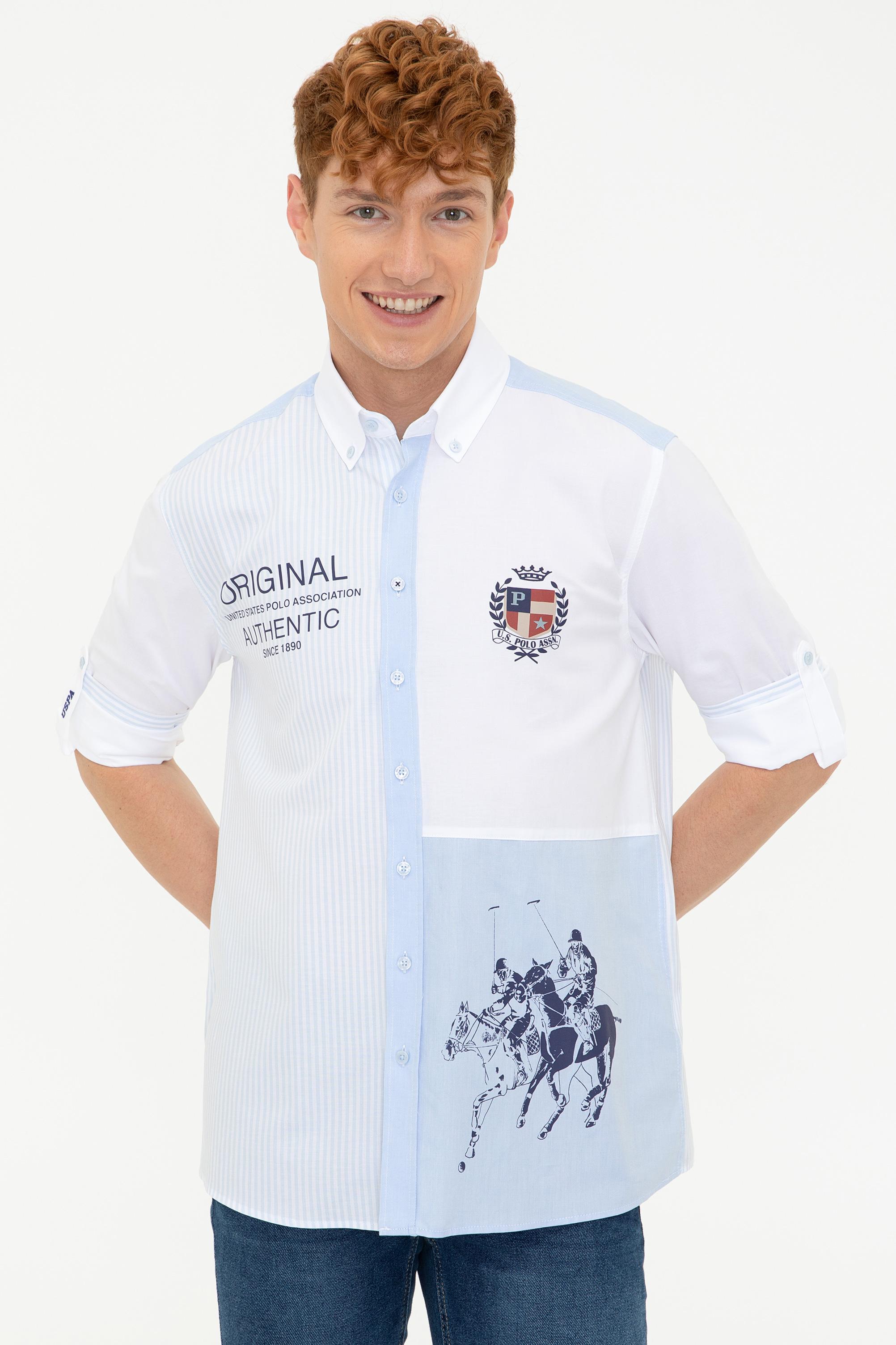фото Рубашка мужская u.s. polo assn. g081sz0040dounno021k голубая l