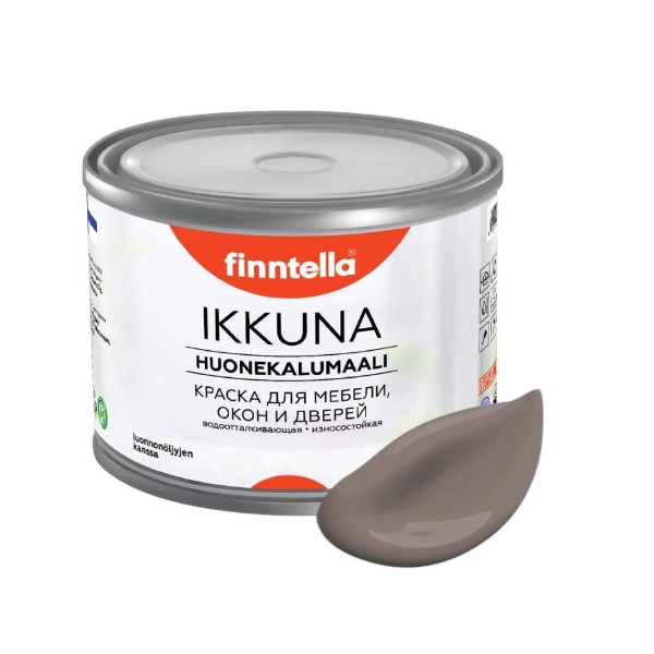 Краска IKKUNA FINNTELLA Матовая, MUTTERI коричневый, 0,45л, IKKUNA для мебели и для дерева, для кухни и кухонных фасадов, для шкафов, для комодов и для деревянных поверхностей с натуральным маслом, без запаха
Краска IKKUNA FINNTELLA Матовая, MUTTERI коричневый, 0,45л, IKKUNA для мебели и для дерева, для кухни и кухонных фасадов, для шкафов, для комодов и для деревянных поверхностей с натуральным маслом, без запаха