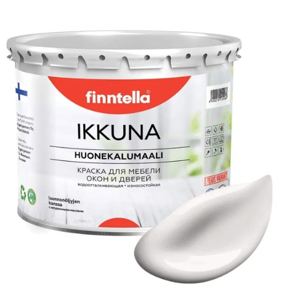 Краска IKKUNA FINNTELLA Матовая, MAITO молочно-белый, 0,45л, IKKUNA для мебели и для дерева, для кухни и кухонных фасадов, для шкафов, для комодов и для деревянных поверхностей с натуральным маслом, без запаха
Краска IKKUNA FINNTELLA Матовая, MAITO молочно-белый, 0,45л, IKKUNA для мебели и для дерева, для кухни и кухонных фасадов, для шкафов, для комодов и для деревянных поверхностей с натуральным маслом, без запаха