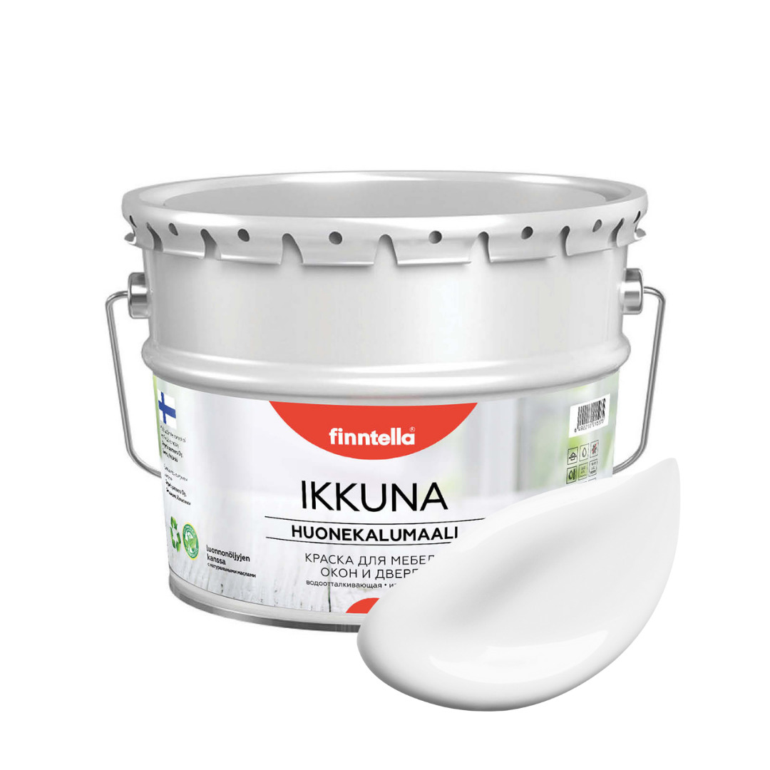Краска IKKUNA FINNTELLA Матовая, IKEA White белый, 9л, IKKUNA для мебели и для дерева, для кухни и кухонных фасадов, для шкафов, для комодов и для деревянных поверхностей с натуральным маслом, без запаха
Краска IKKUNA FINNTELLA Матовая, IKEA White белый, 9л, IKKUNA для мебели и для дерева, для кухни и кухонных фасадов, для шкафов, для комодов и для деревянных поверхностей с натуральным маслом, без запаха
